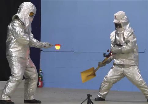 Stahlarbeiter Feuerwerk