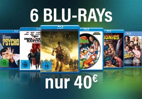 6 Blu-rays für 40€ bei Amazon (6,66€ pro Titel)