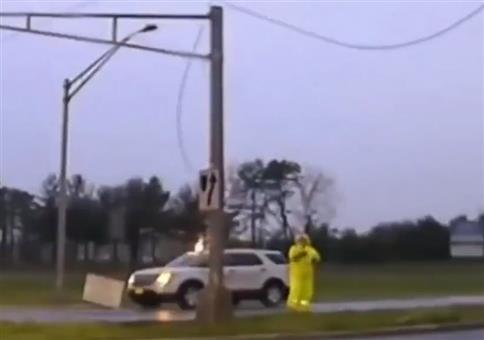 Stromkabel auf der Ampel