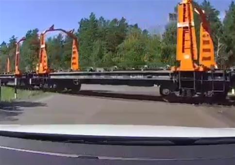 Perfekte Zugdurchfahrt