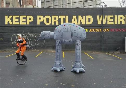 Star Wars AT-AT Walker zu Fall bringen - Dudelsack Edition