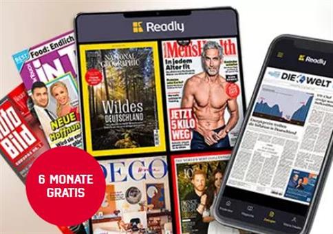 6 Monate Readly Gratis!