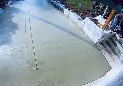 Schön frischer glattstrichener Beton