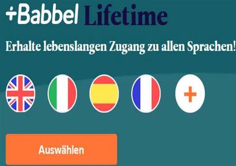 Babbel Lifetime Zugang (alle Sprachen) für 179,99€ (statt 320€)
