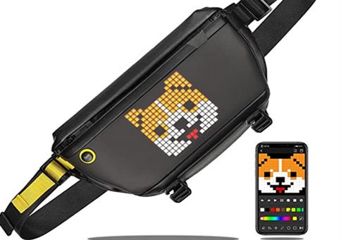 Gürteltaschen mit App-gesteuertem 16x16-LED-Bildschirm