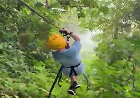 Die Seilbahn runter, als plötzlich....