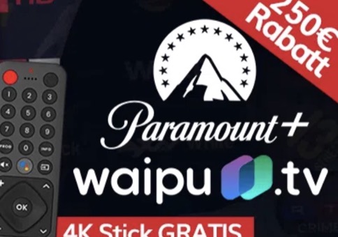 12 Monate waipu.tv Perfect Plus + 1 Jahr Paramount+ GRATIS
