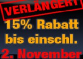 15% Rabatt auf ALLES im Shop