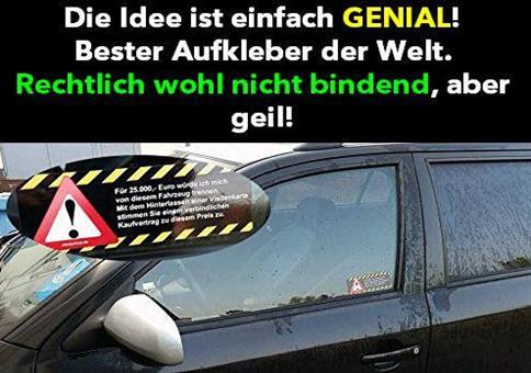 Netter Aufkleber fürs Auto